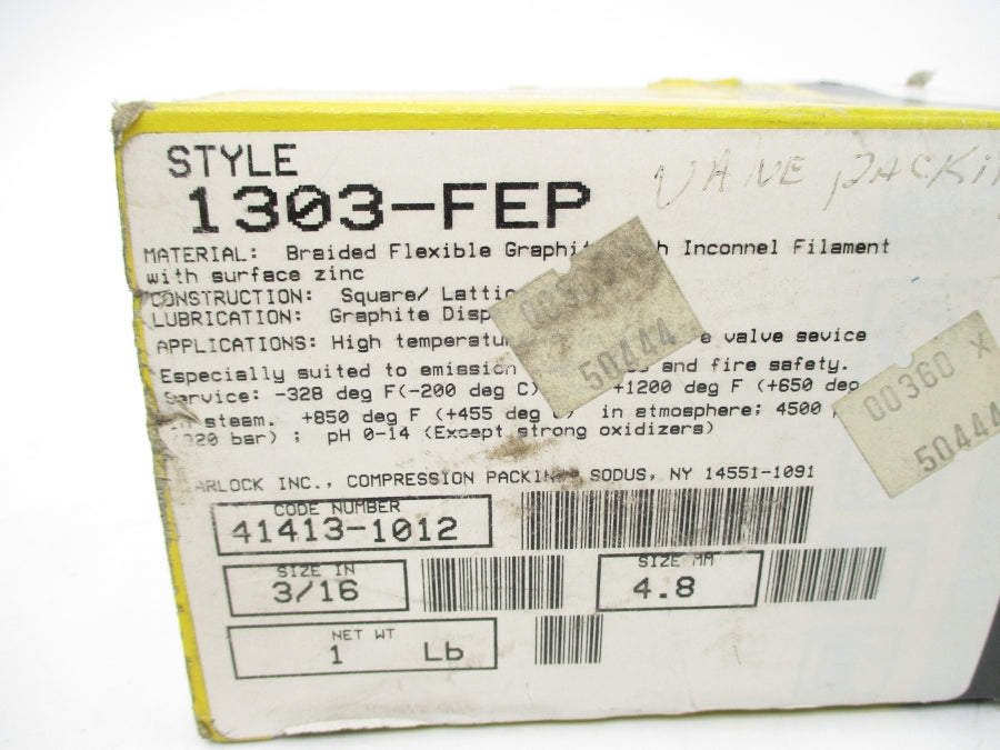 GARLOCK 41413-1012 1303-FEP 3/16" NSMP