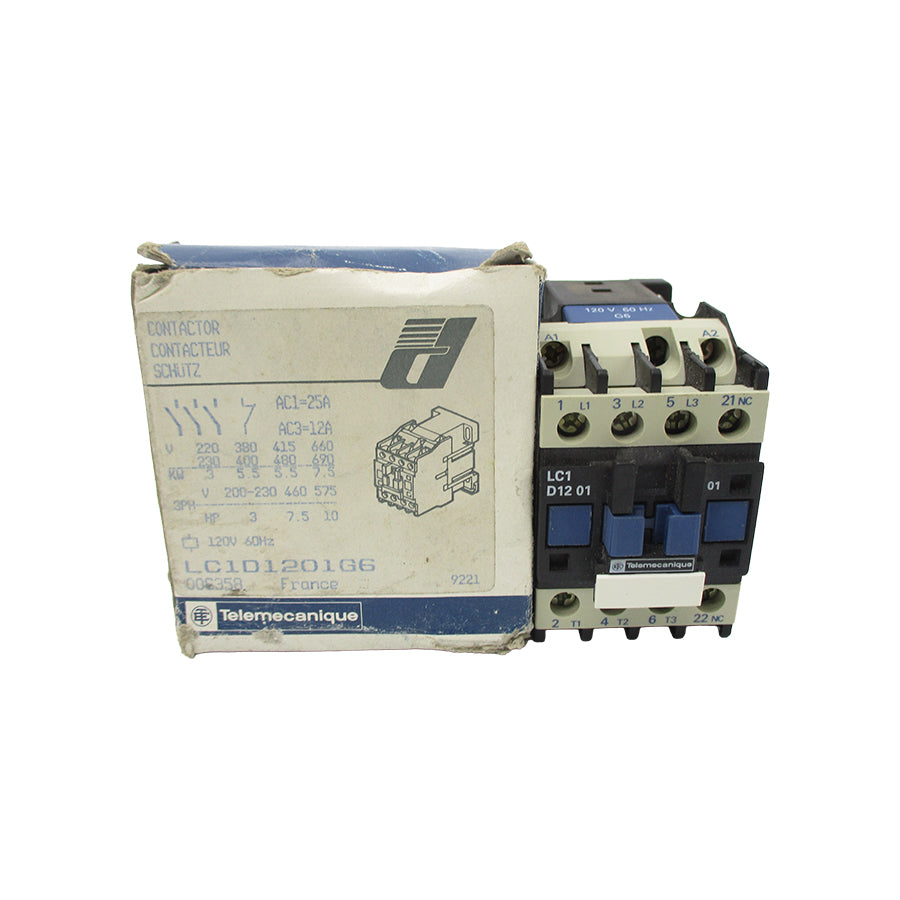 TELEMECANIQUE LC1D1201G6 120V 25A NSMP