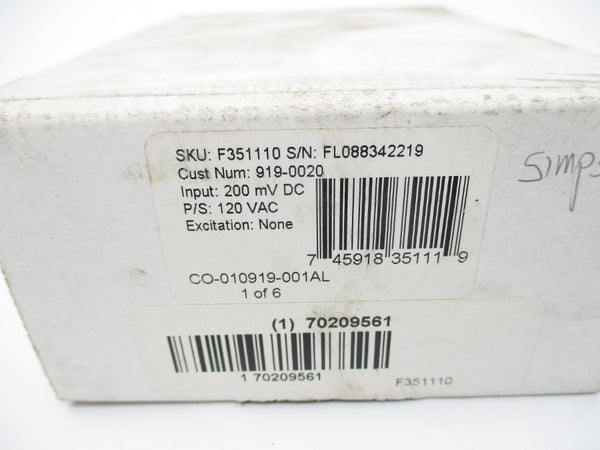SIMPSON F351110 120VAC NSMP