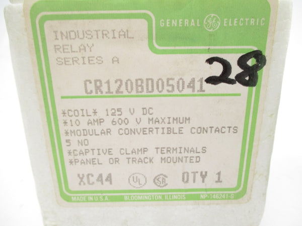 GENERAL ELECTRIC CR120BD05041 SER. A 125VDC 10A NSMP