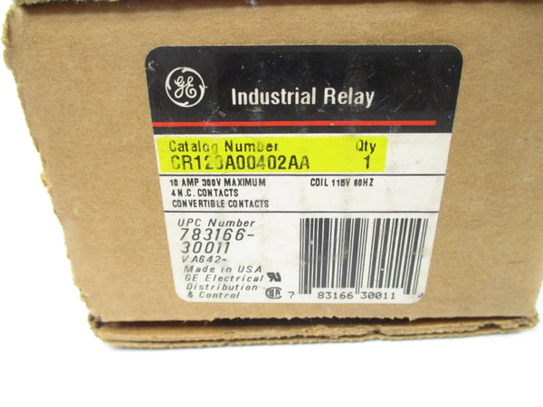 GENERAL ELECTRIC CR120A00402AA 115V 10A NSMP