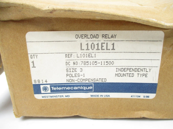 TELEMECANIQUE L101EL1 600VAC 100A NSMP