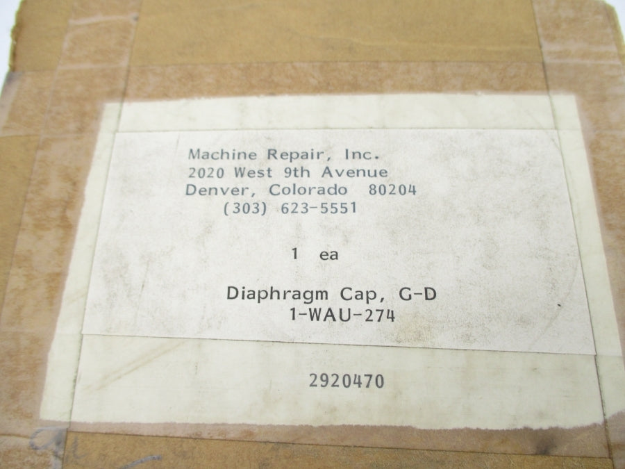 MACHINE REPAIR 1-WAU-274 2920470 NSMP