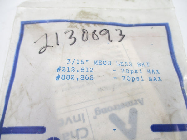 ARMSTRONG 3/16"-MECHLESSBKT 70PSI NSMP
