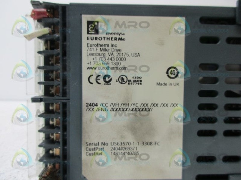 EUROTHERM 2404/CC/VH/YH/YC/XX/XX/XX/XX/XX/ENG/XXXXX/XXXXXX  UNMP