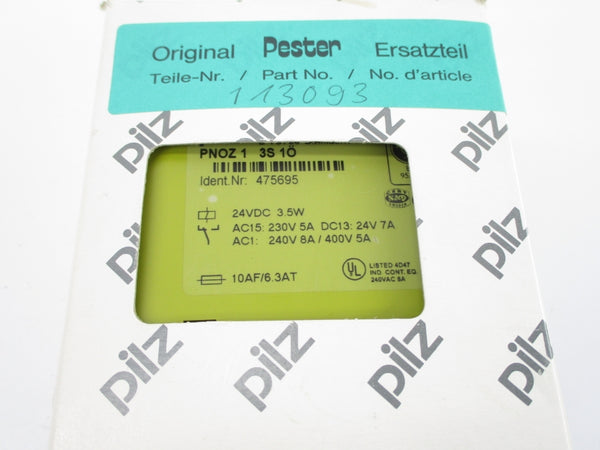 PILZ PNOZ13S1O 475695 24VDC NSMP