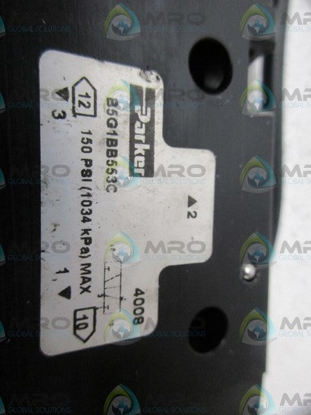 PARKER B5G1BB553C SOLENOID AIR CONTROL VALVE UNMP