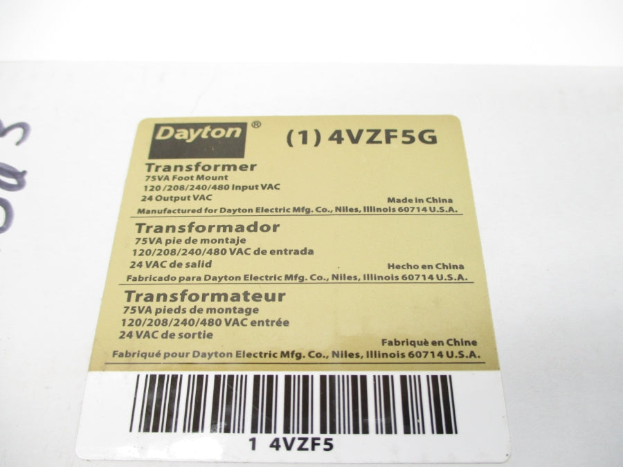 DAYTON 4VZF5G 480VAC NSMP