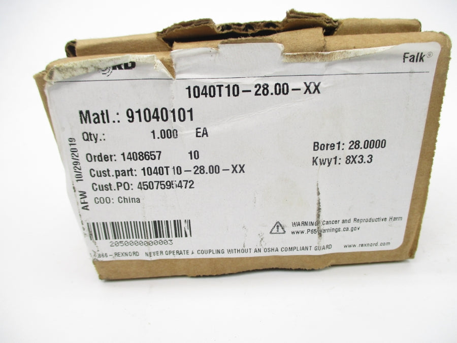 REXNORD 91040101 1040T10-28.00-XX 1408657 NSMP