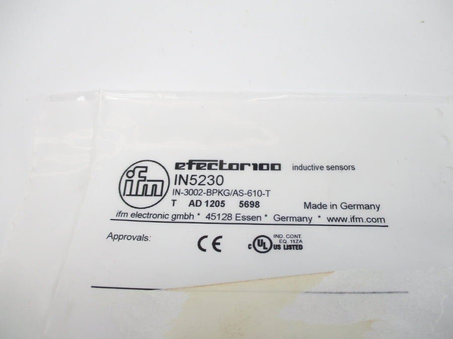 IFM EFECTOR IN5230 IN-3002-BPKG/AS-610-T NSMP