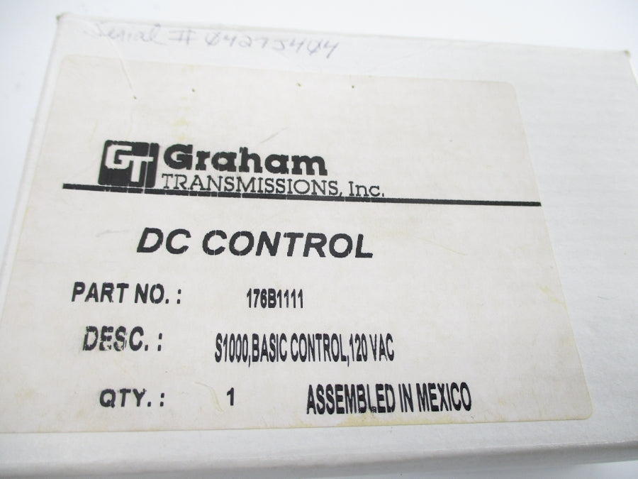 GRAHAM TRANSMISSIONS 176B1111 120VAC NSMP