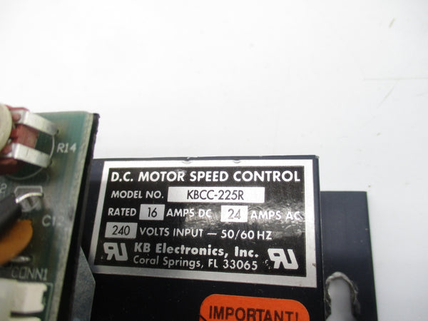 KB ELECTRONICS KBCC-225R 240V 16/24A (AS PICTURED) UNMP