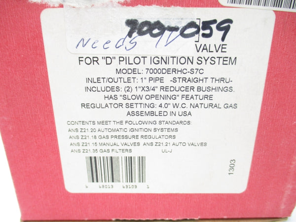 ROBERTSHAW 7000DERHC-S7C 24VAC 0.7A 1/2PSI NSMP