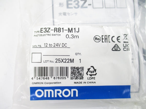 OMRON E3Z-R81-M1J 12-24VDC 0.3M NSMP