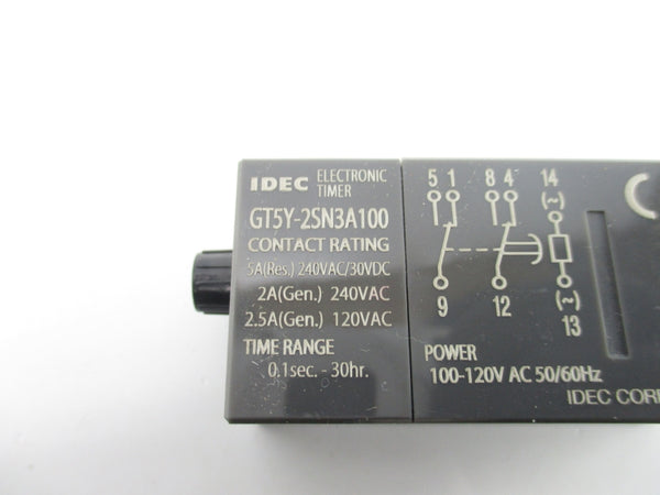 IDEC GT5Y-2SN3A100 100-120VAC 2.5A 0.1S-30HR NSNP