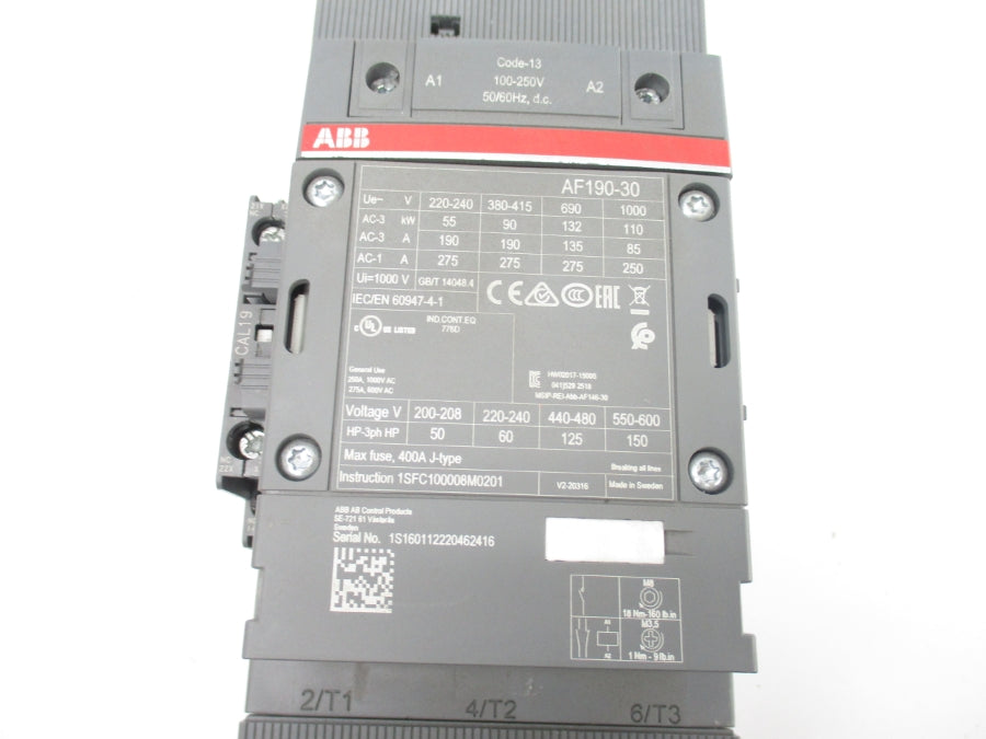 ABB AF190-30-22-13 100-250V 400A NSNP