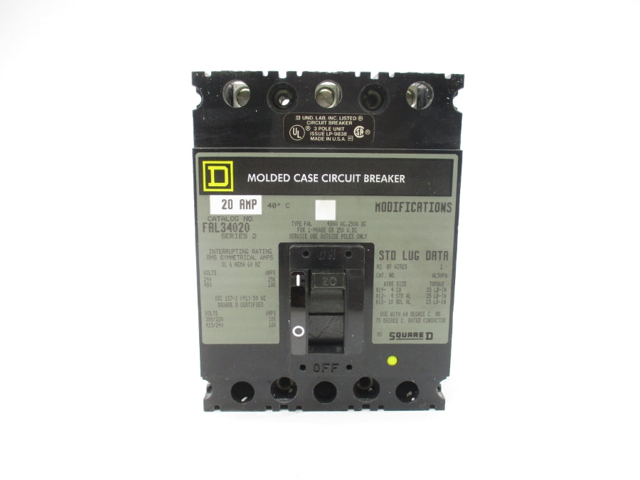 SQUARE D FAL34020 SER. 2  480VAC 20A NSMP