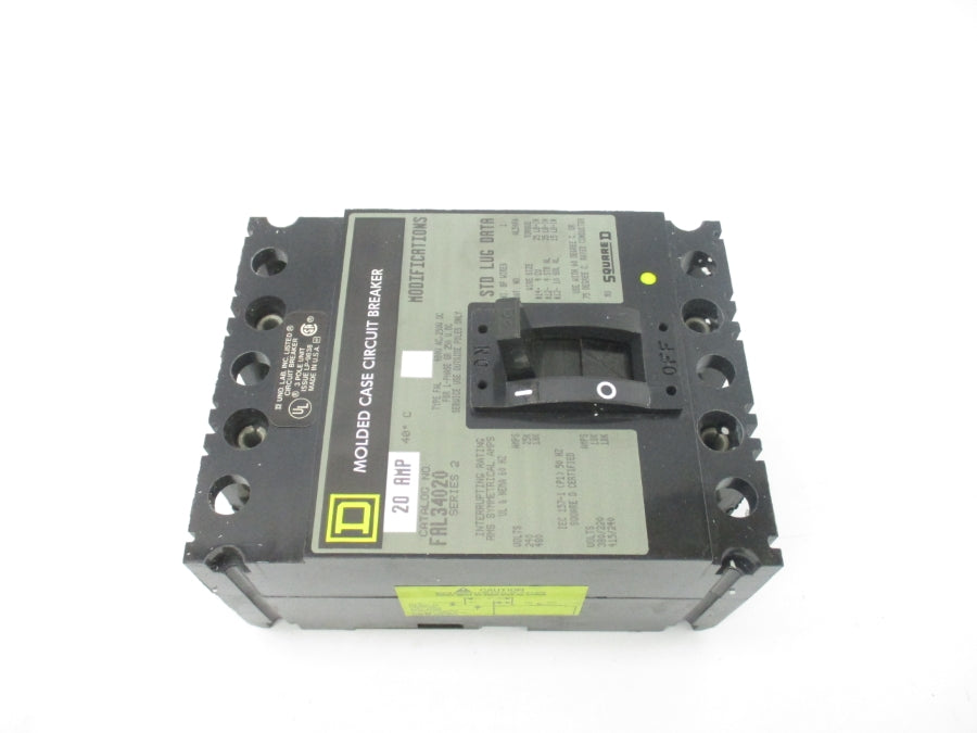 SQUARE D FAL34020 SER. 2  480VAC 20A NSMP