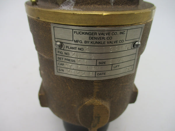KUNKLE VALVE 20-G 25PSI 1-1/2" NSNP