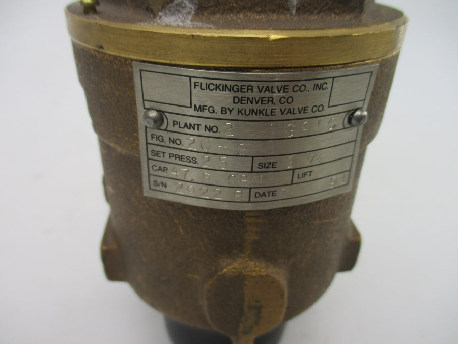 KUNKLE VALVE 20-G 25PSI 1-1/2" NSNP