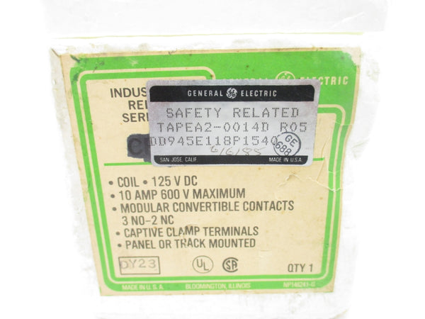 GENERAL ELECTRIC DD945E118P1540 CR120BD03241 SER. A 125VDC 10A NSMP