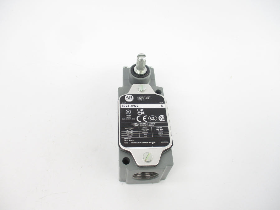 ALLEN BRADLEY 802T-AW2 SER. D 120-600VAC 60A (WH) NSMP