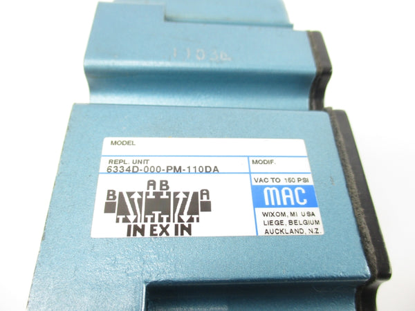 MAC 6334D-000-PM-110DA 110/120V 25-150PSI NSNP