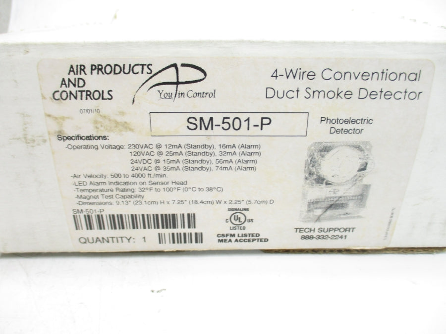 AIR PRODUCTS AND CONTROLS SM-501-P 230VAC 10A 32'F-100'F NSMP