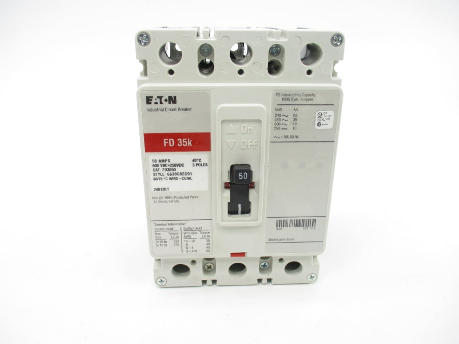 EATON FD3050 SER. C 600VAC 50A NSMP