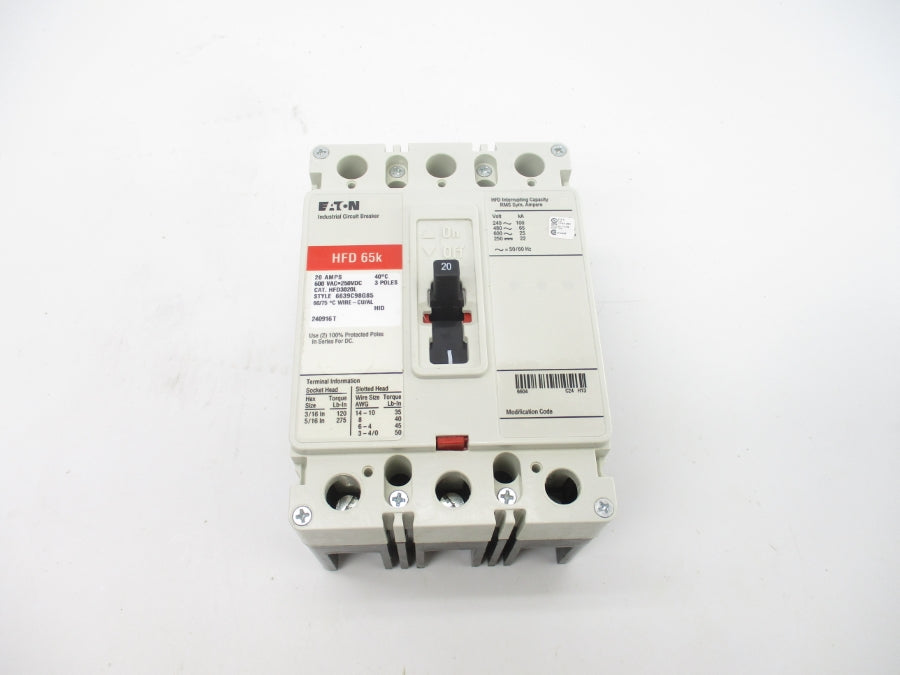 EATON HFD3020L SER. C 600VAC 20A NSMP