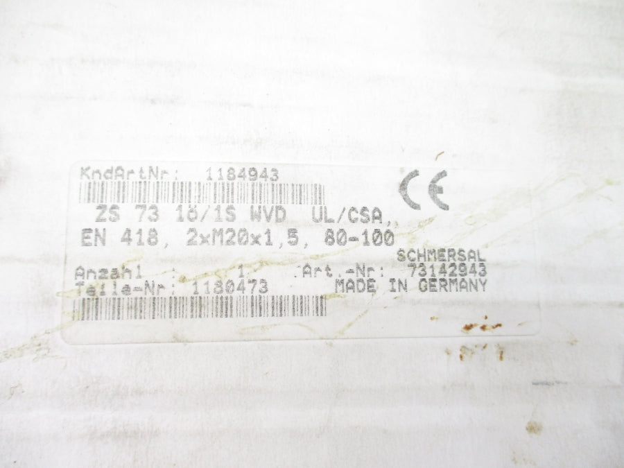 SCHMERSAL ZS7310/1SWVD 400V 6A NSMP