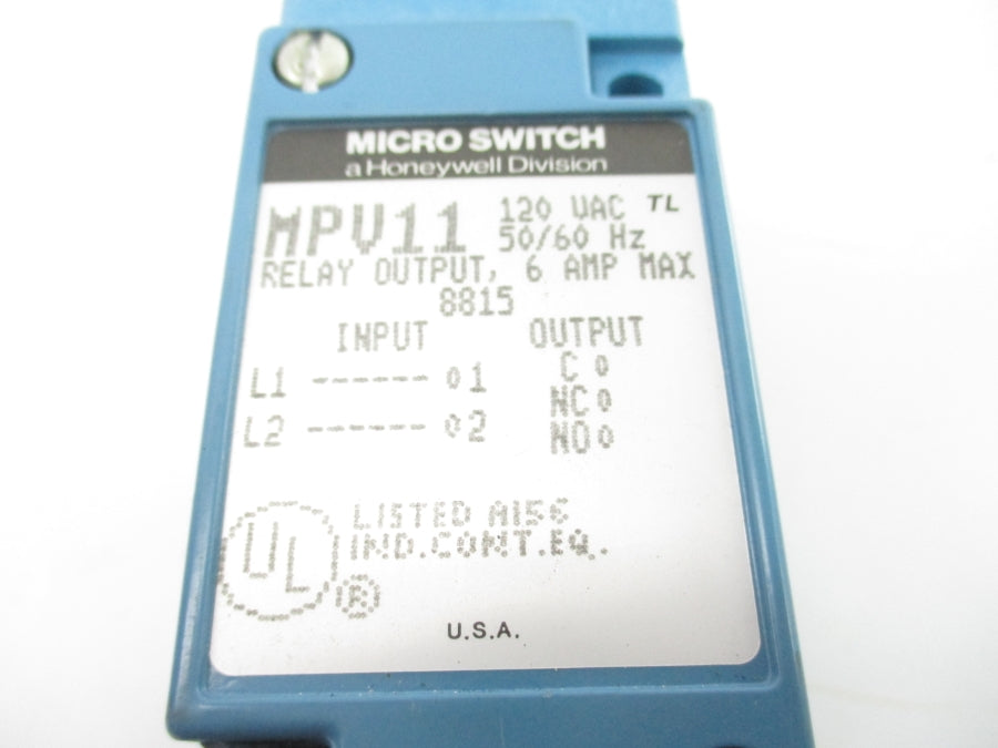 MICRO SWITCH MPV11 120VAC 6A NSNP