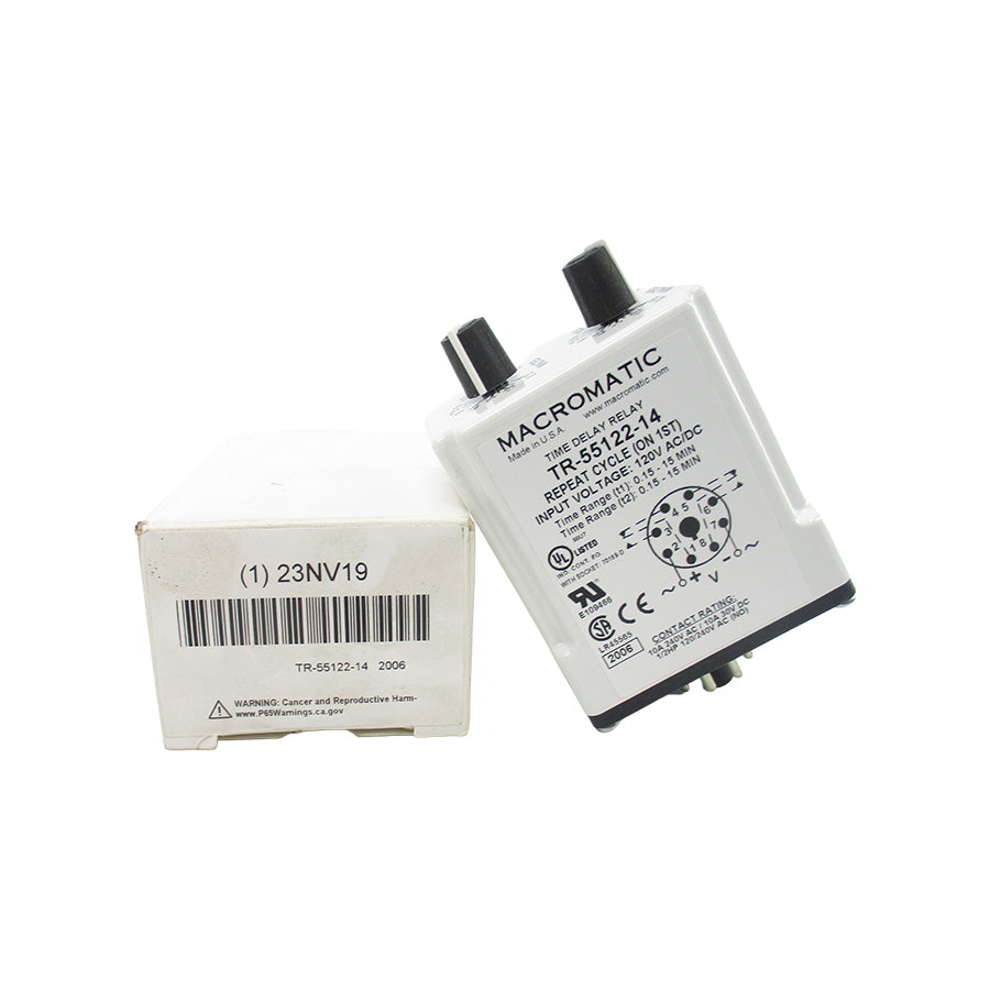MACROMATIC TR-55122-14 23NV19 120-240VAC 10A 0.15-15MIN NSMP