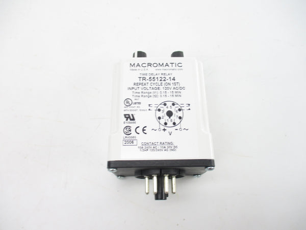 MACROMATIC TR-55122-14 23NV19 120-240VAC 10A 0.15-15MIN NSMP