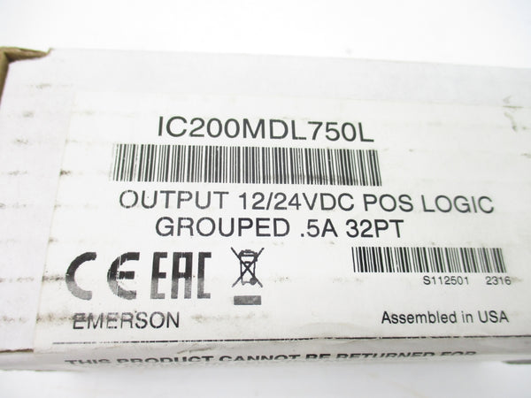 EMERSON IC200MDL750L 12/24VDC .5A NSFS