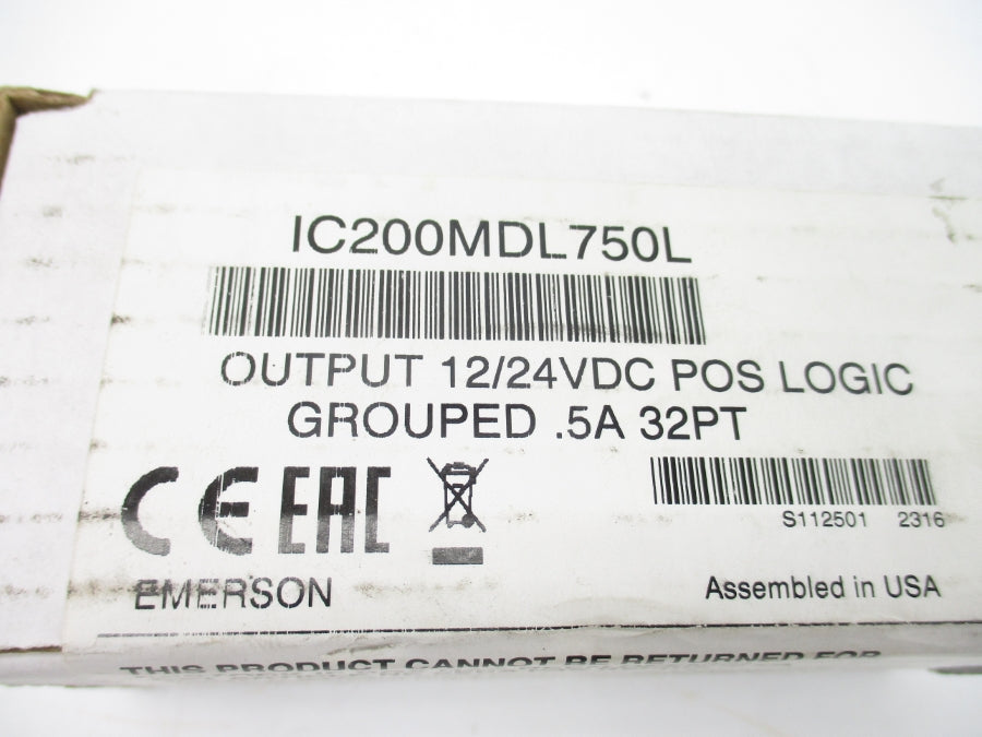 EMERSON IC200MDL750L 12/24VDC .5A NSFS