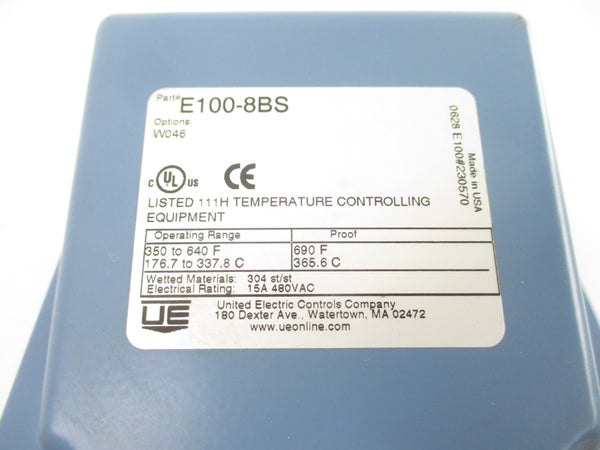UNITED ELECTRIC E100-8BS 480VAC 15A 350-640'F NSNP