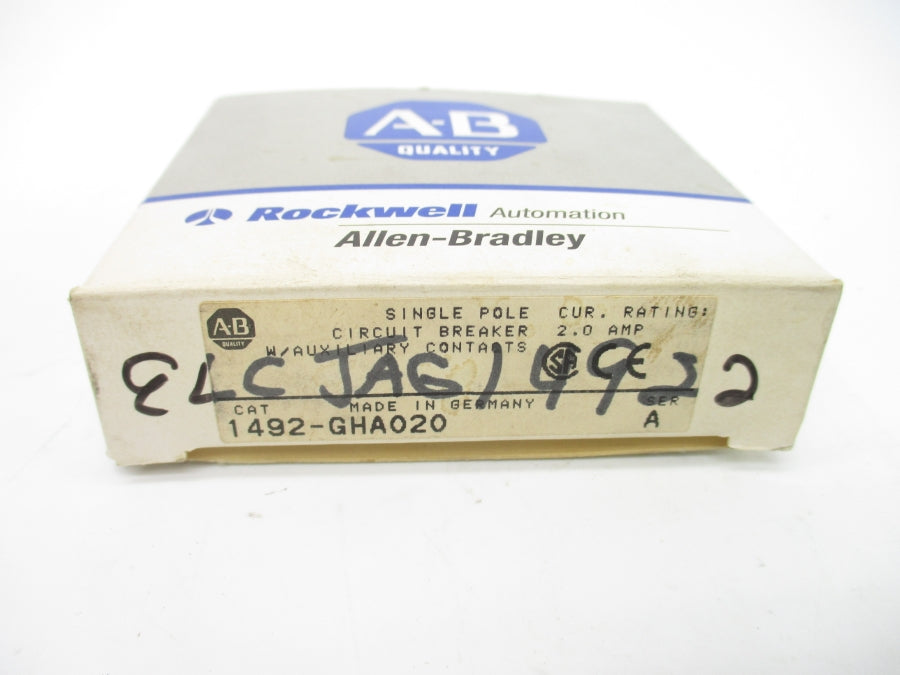 ALLEN BRADLEY 1492-GHA020 SER. A 250VAC 2.0A (GY/BL) NSMP