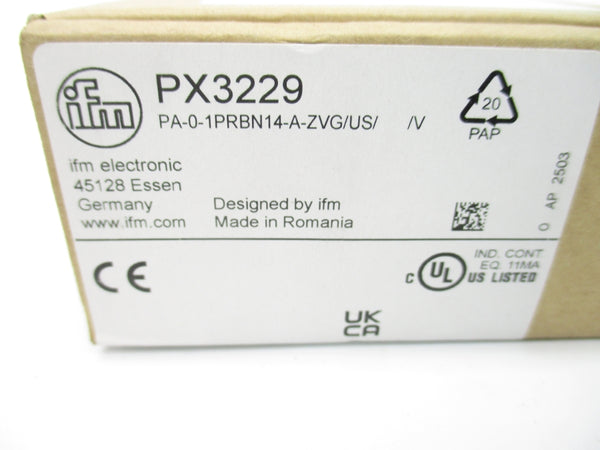 IFM EFECTOR PX3229 PA-0-1PRBN14-A-ZVG/US//V 9.6-32VDC 145PSI NSMP