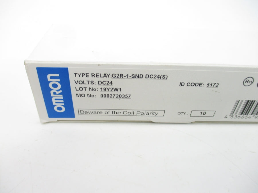 OMRON G2R-1-SNDDC24(S) 24VDC 10A (PKG OF 10) NSMP