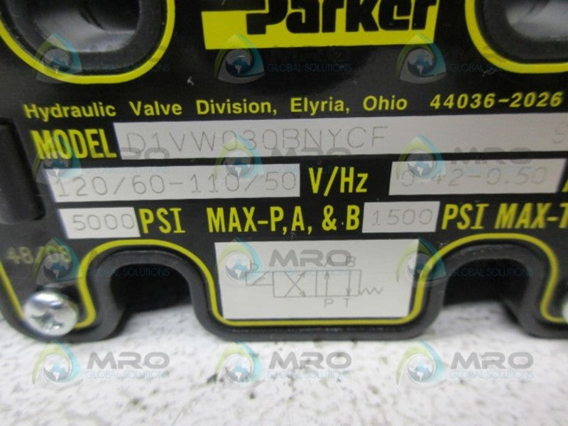 PARKER D1VW030BNYCF SOLENOID VALVE NSNP