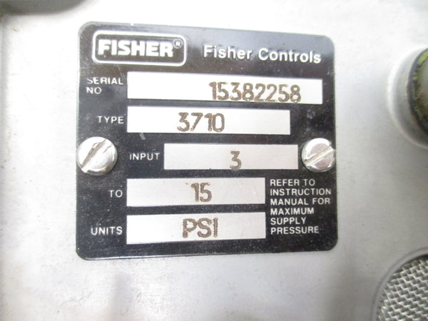 FISHER CONTROLS 3710 15PSI (AS PICTURED) NSNP