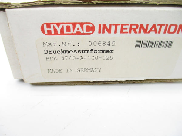 HYDAC HDA4740-A-100-025 906845 10-30VDC NSMP