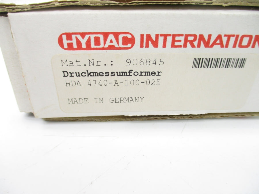 HYDAC HDA4740-A-100-025 906845 10-30VDC NSMP