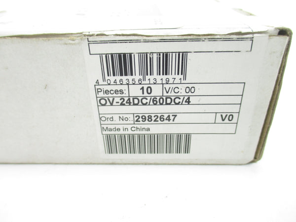 PHOENIX CONTACT OV-24DC/60DC/4 2982647 (PKG OF 10) NSMP