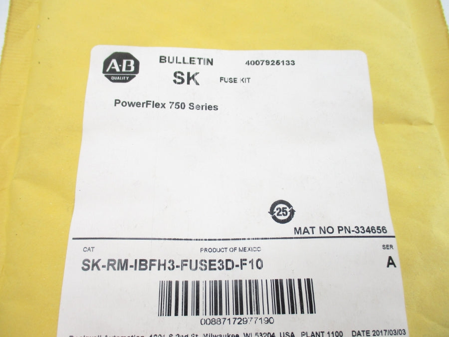 ALLEN BRADLEY SK-RM-IBFH3-FUSE3D-F10 SER. A NSFS