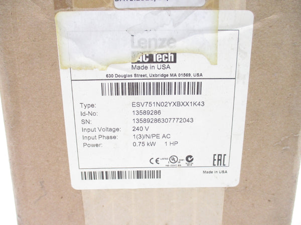 LENZE ESV751N02YXBXX1K43 13589286 240V NSMP