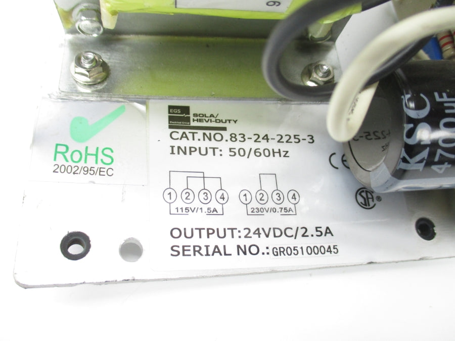SOLA 83-24-225-3 115/230V 1.5/0.75A (AS PICTURED) NSNP