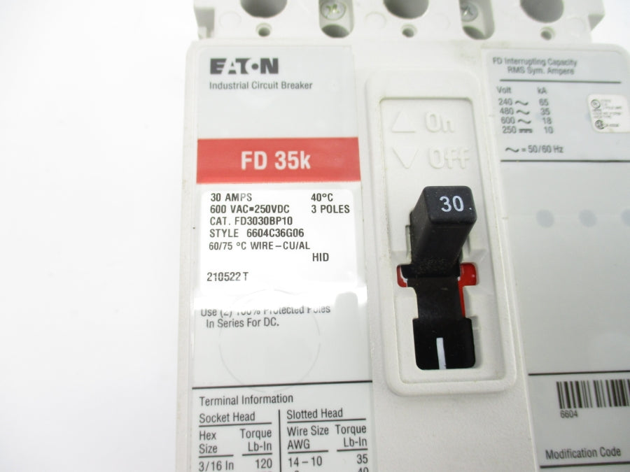 EATON FD3030BP10 600VAC 30A NSNP