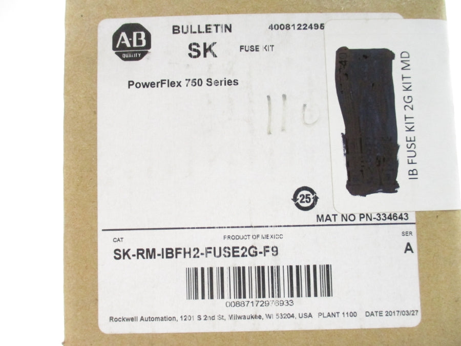 ALLEN BRADLEY SK-RM-IBFH2-FUSE2G-F9 SER. A NSFS